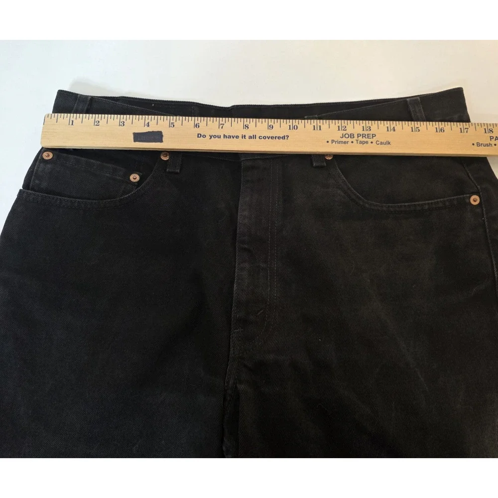 Levi's 550 Mens Relaxed Fit Black Denim Jeans Size 36x30 Mid Rise